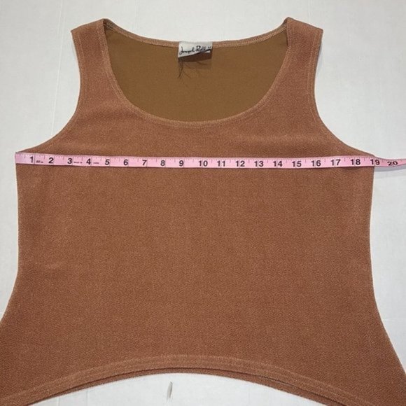 JOSEPH Ribkoff camel sleeveless top size Large / US 12 - Picture 4 of 9